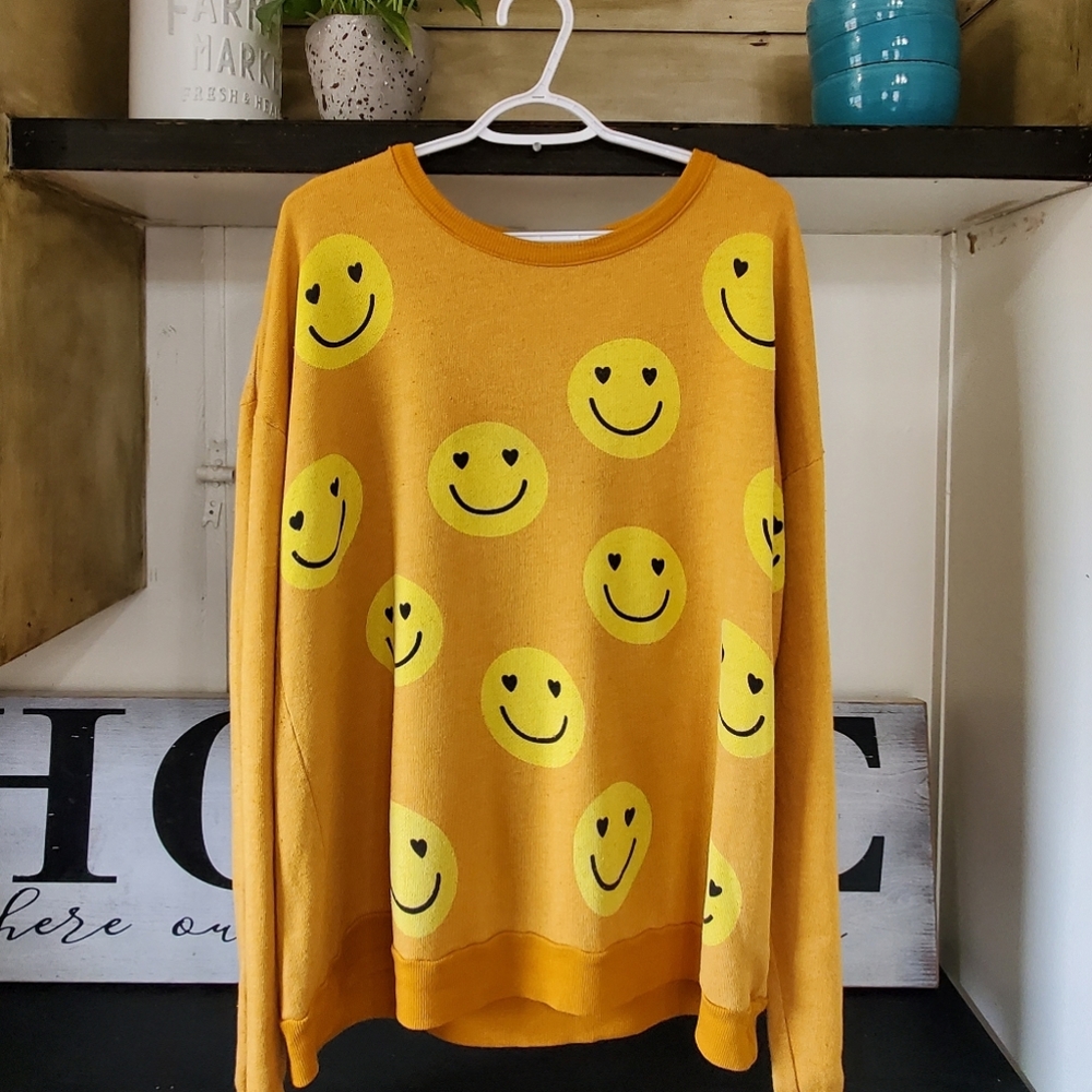 Wildfox smiley baggy Beach jumper